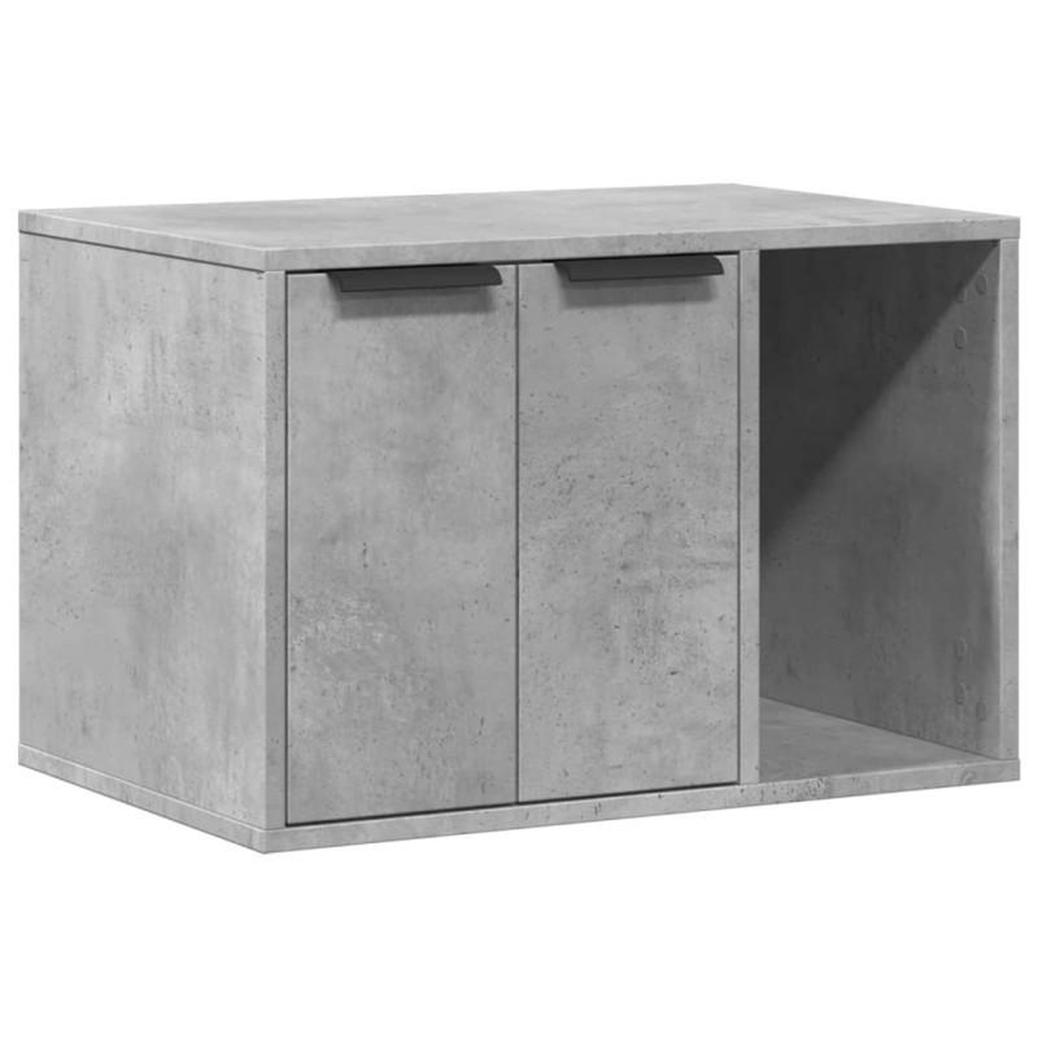 Voir la diapositive 2 : VIDAXL Meuble de bac à litière pour chat gris béton bois d ingénierie