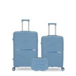 OBAGO OBAGO - LOT DE 3 - Valises grand format, weekend et grand vanity VELA. Coloris disponibles : Bleu, Marron, Gris, Vert, Rose