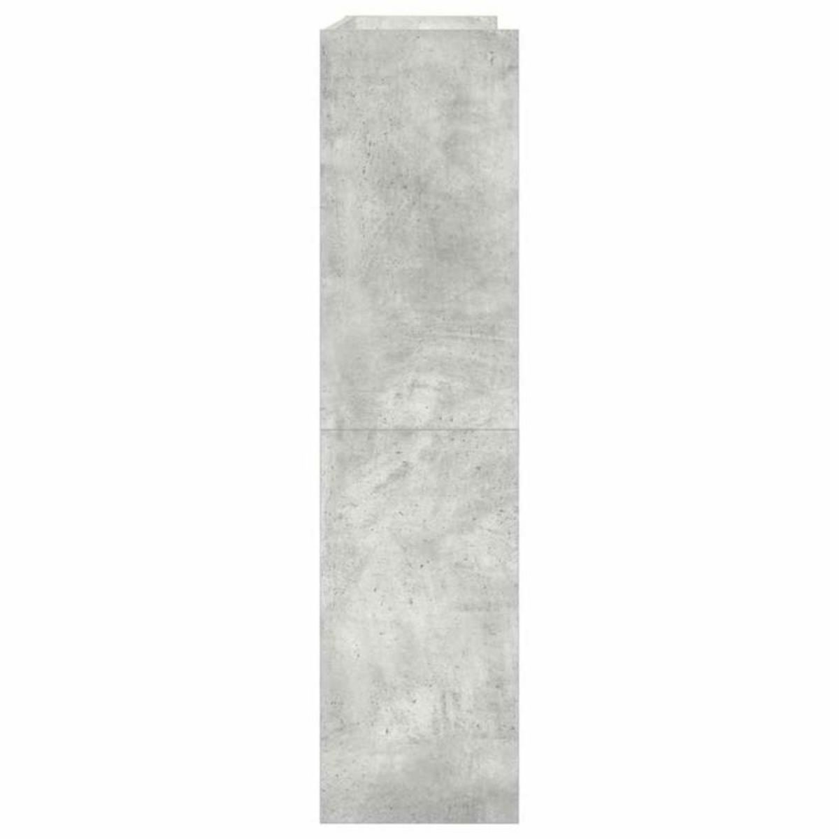 VIDAXL Étagère à chaussures gris béton 80x25x100 cm bois d ingénierie