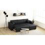Voir la diapositive 8 : Canapé d'angle droit convertible 4 places avec coffre  de rangement revêtement PU CARIBEA 