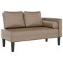 Voir la diapositive 2 : VIDAXL Chaise longue avec coussins cappuccino similicuir