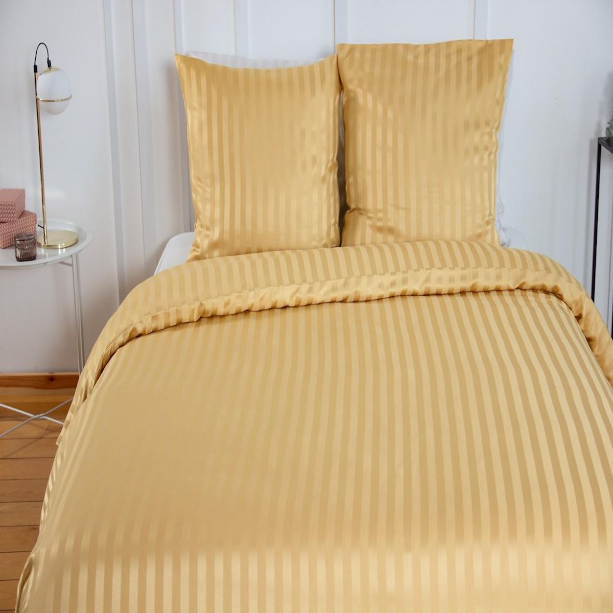 Home collection Parure housse de couette 100% satin de microfibre