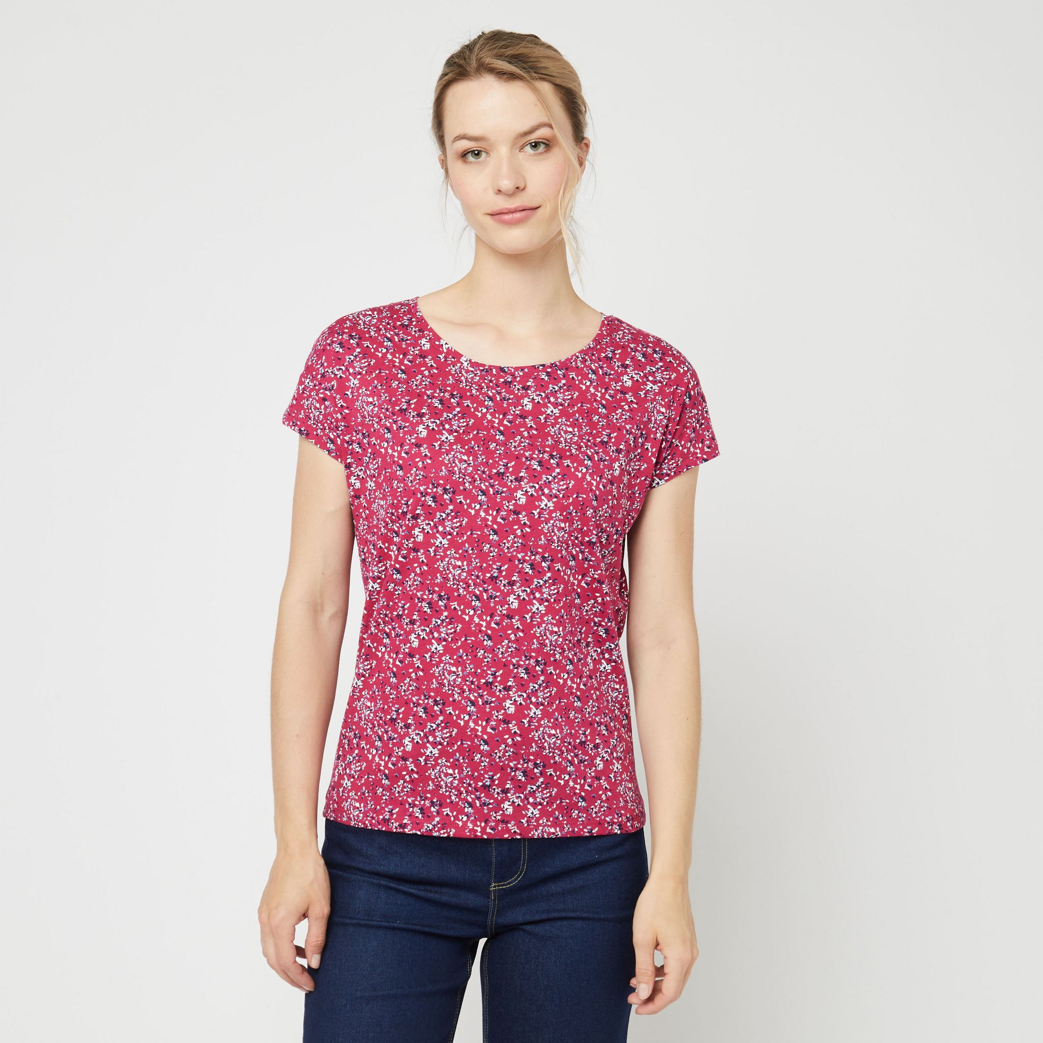 PULL CORINNE MANCHES COURTES  FUSHIA  TU 36/42