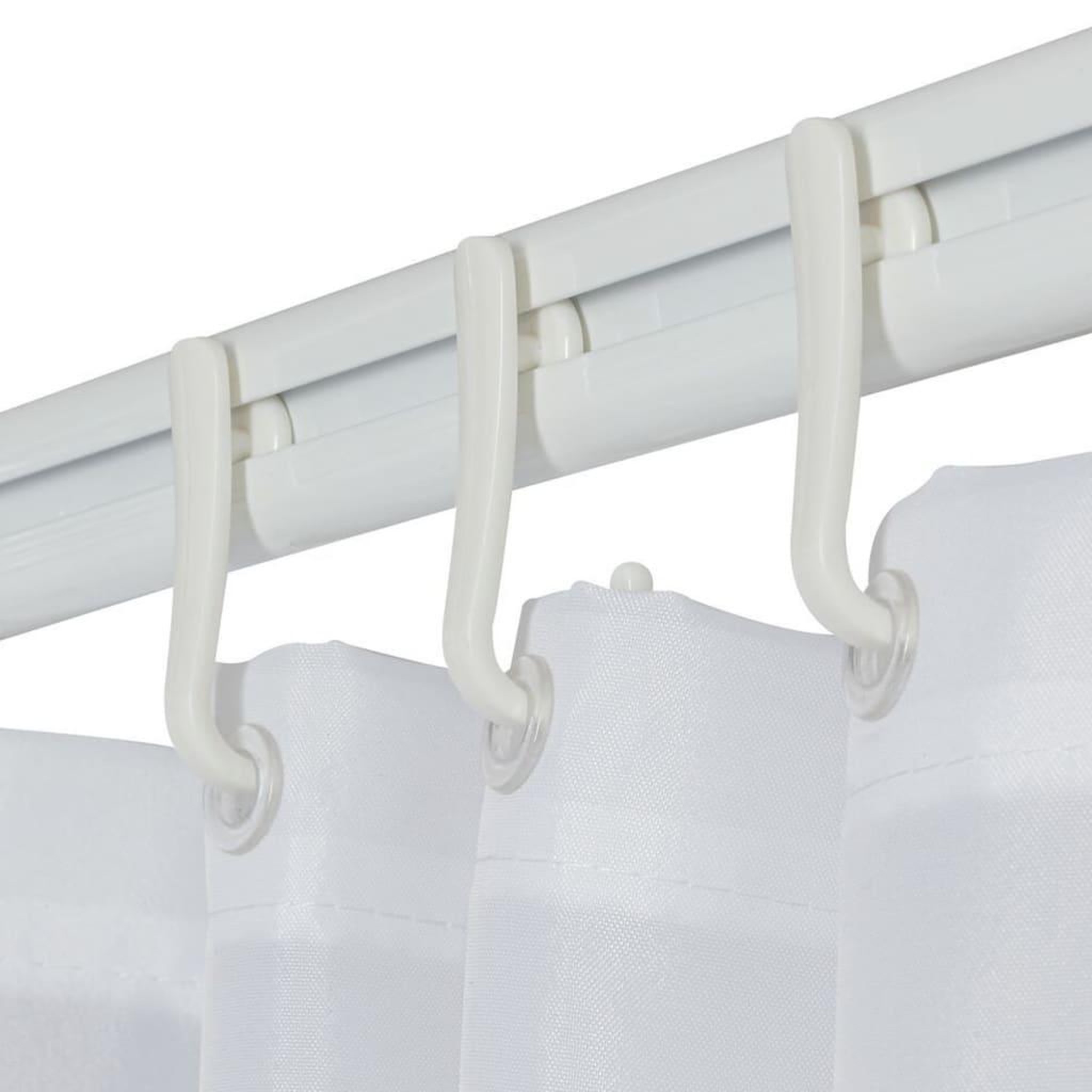 Voir la diapositive 3 : SEALSKIN Sealskin Ensemble de rail de rideau de douche Easy-Roll blanc