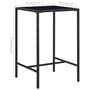 Voir la diapositive 6 : VIDAXL Table de bar de jardin Noir 70x70x110cm Resine tressee et verre
