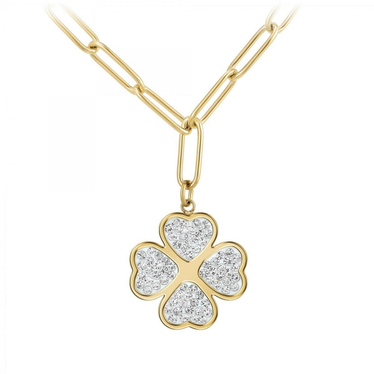 SC BOHEME Collier trèfle SC Bohème orné de Cristaux scintillants