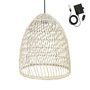 Voir la diapositive 1 : Lumisky Suspension d'extérieur nomade solaire PAULO Beige Rotin H45cm
