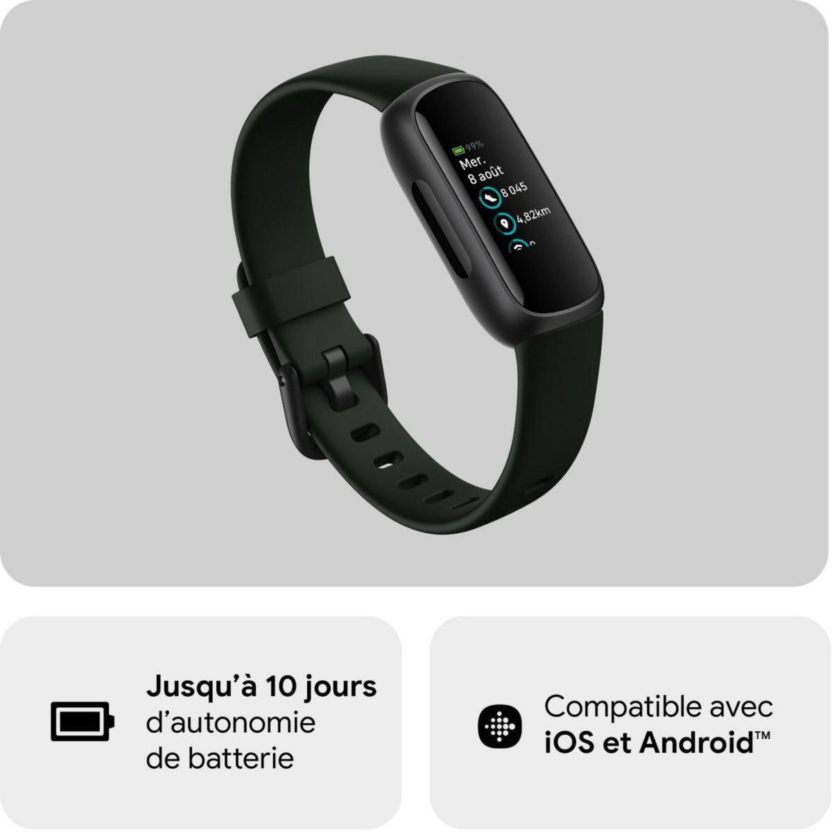 Fitbit Bracelet connecté Inspire 3 Noir