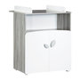 Voir la diapositive 5 : BABY PRICE Chambre bébé trio Leaf: lit 120x60, commode a langer et armoire - Babyprice - Blanc