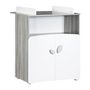 Voir la diapositive 5 : BABY PRICE Chambre bébé trio Leaf: lit 120x60, commode a langer et armoire - Babyprice - Blanc
