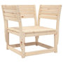 Voir la diapositive 3 : VIDAXL Salon de jardin 5 pcs bois massif de pin