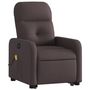 Voir la diapositive 3 : VIDAXL Fauteuil inclinable de massage electrique Marron fonce Tissu