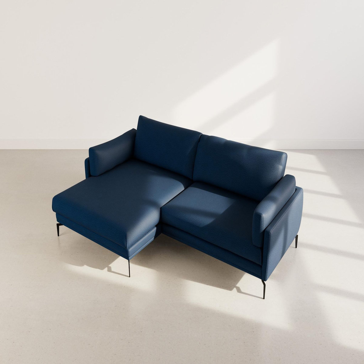 LISA DESIGN Carlos - canapé d'angle gauche 4 places ultra moelleux en tissu texturé