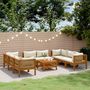 Voir la diapositive 1 : VIDAXL Salon de jardin 9 pcs avec coussin Bois d'acacia solide