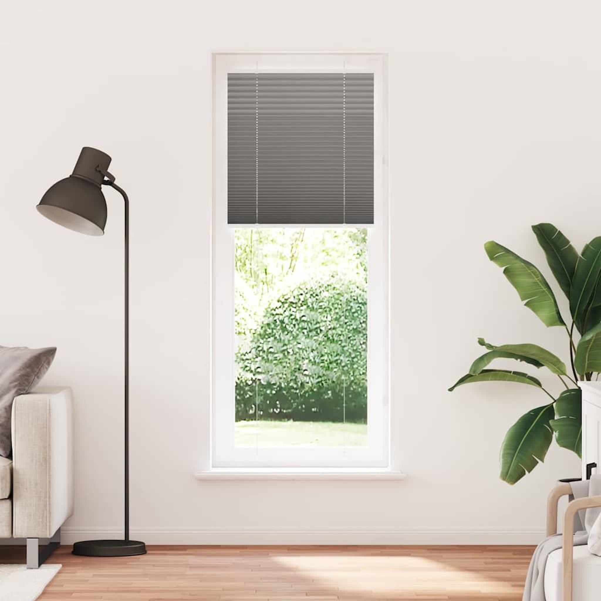 Voir la diapositive 2 : VIDAXL Store plisse anthracite 80x200 cm largeur du tissu 79,4 cm