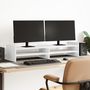 Voir la diapositive 1 : VIDAXL Support de moniteur blanc 100x27x20 cm bois d ingénierie