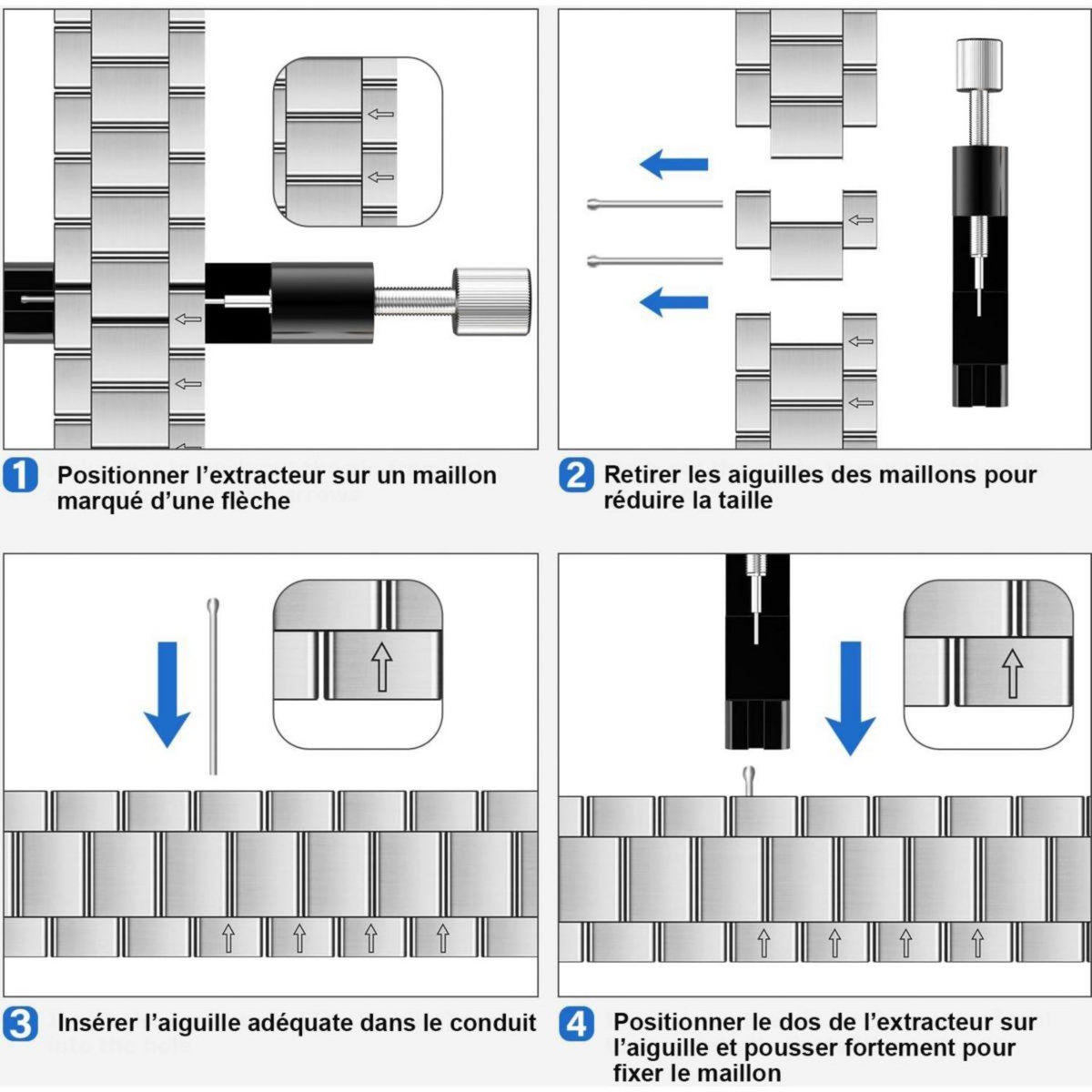 IBROZ Bracelet Galaxy Watch Ultra 47 mm acier silver