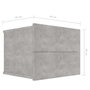 Voir la diapositive 6 : VIDAXL Table de chevet Gris beton 40x30x30 cm Bois ingenierie