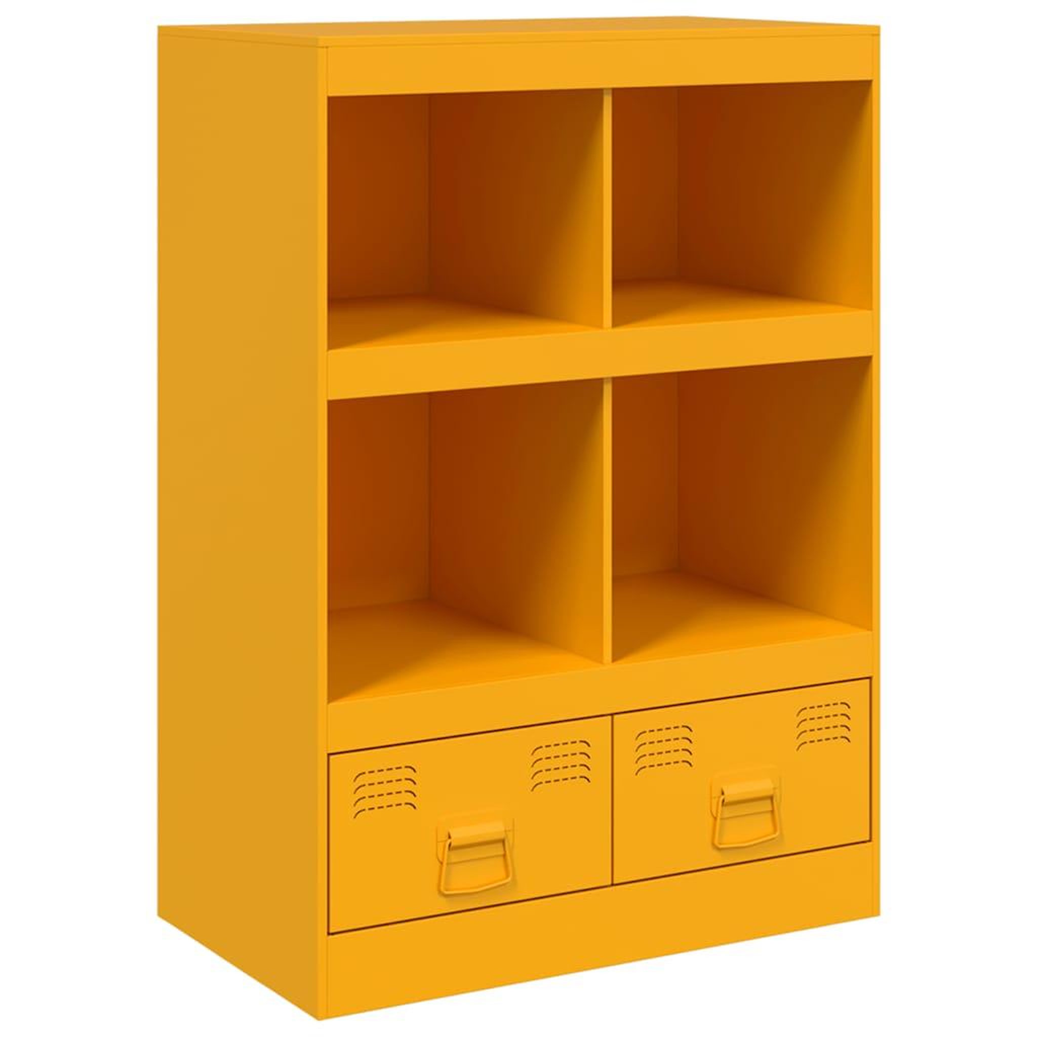 Voir la diapositive 2 : VIDAXL Buffet jaune moutarde 67x39x95 cm acier