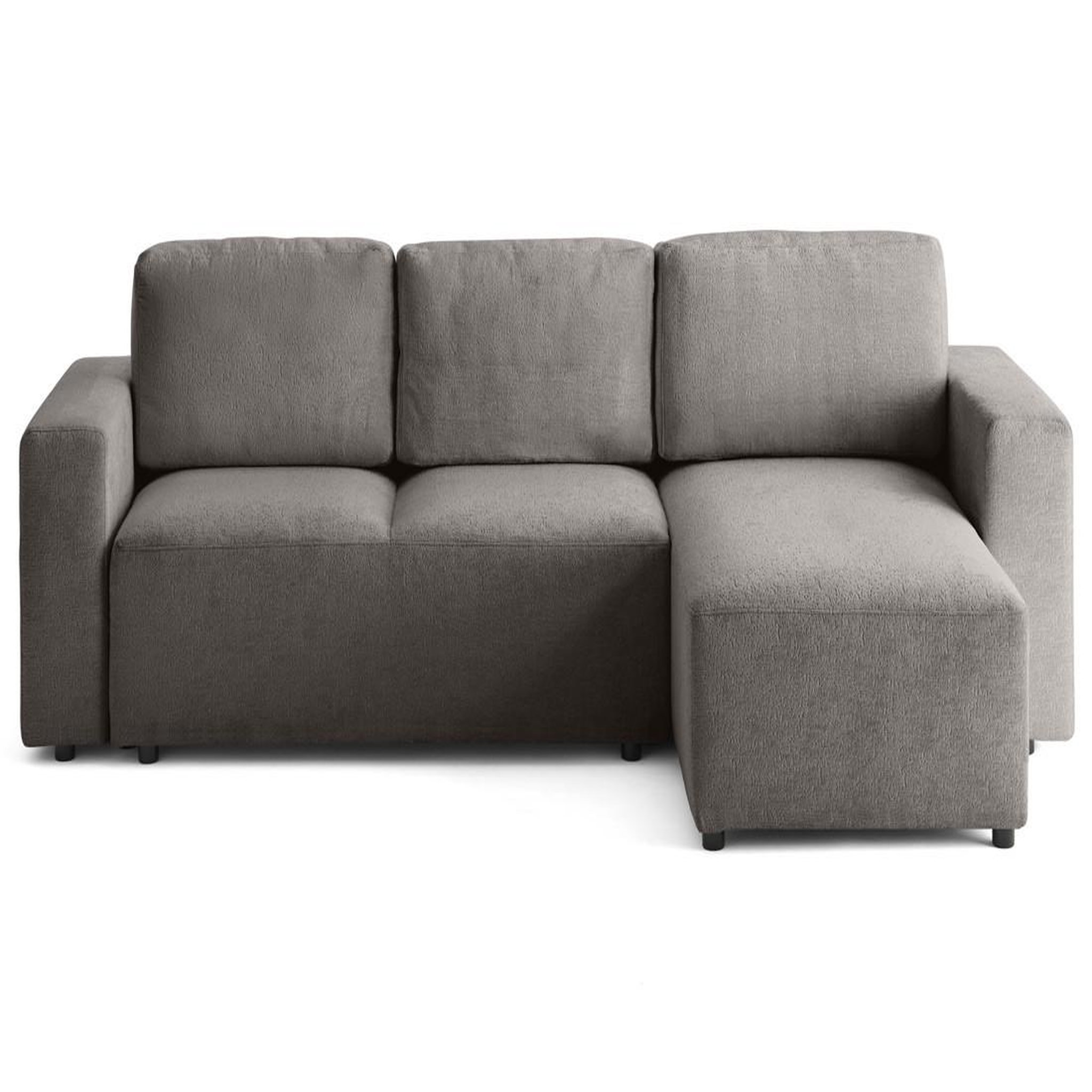 Voir la diapositive 1 : LISA DESIGN Livy - canapé d'angle réversible 4 places convertible avec coffre en velours texturé