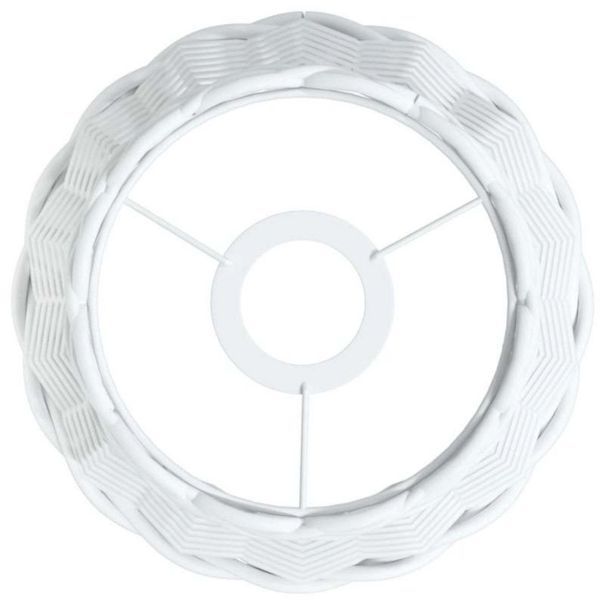 VIDAXL Abat jour de plafonnier blanc Ø20x15 cm osier