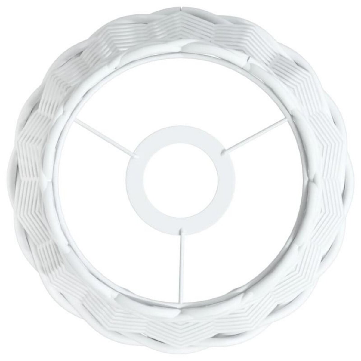 VIDAXL Abat jour de plafonnier blanc Ø20x15 cm osier