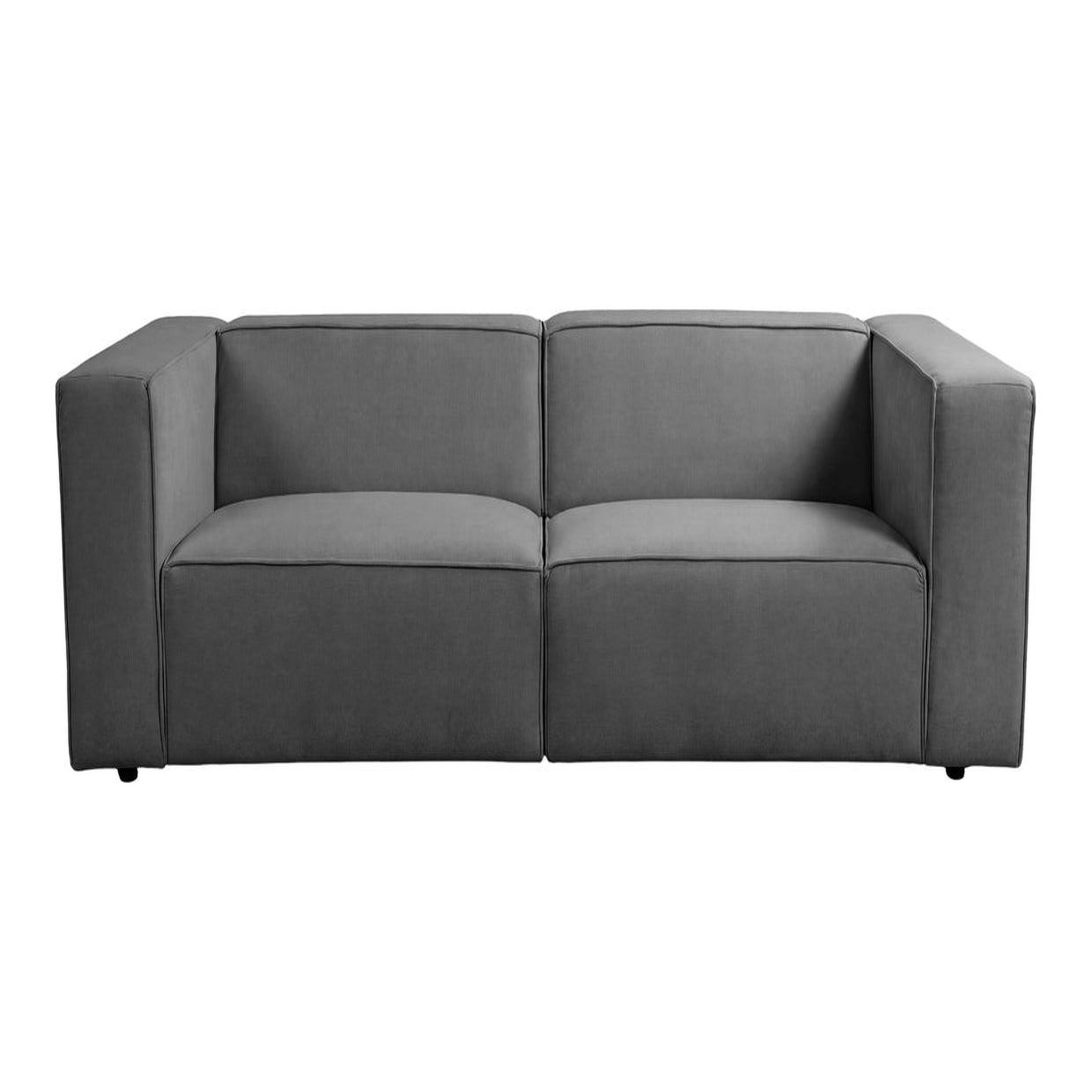 Voir la diapositive 1 : CASANOVA PARIS Basil - canapé droit tissu lisse 3 places