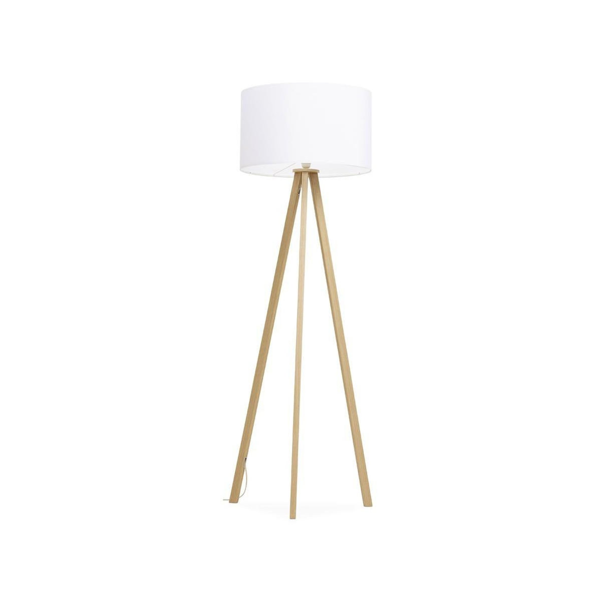 Paris Prix Lampadaire Trépied  Fidelio  159cm Naturel & Blanc