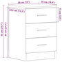 Voir la diapositive 6 : VIDAXL Table de chevet vieux bois 38x35x55 cm bois d'ingenierie