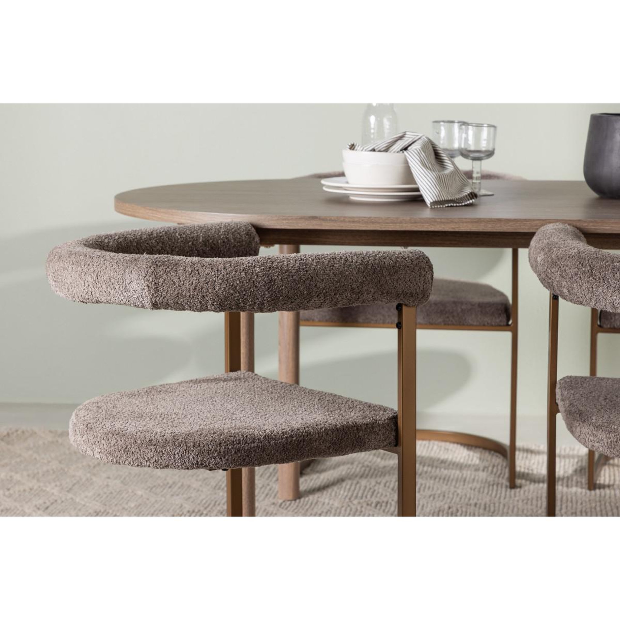 Voir la diapositive 6 : Paris Prix Ensemble table à manger & 4 chaises  andy & morning  180cm naturel & marron