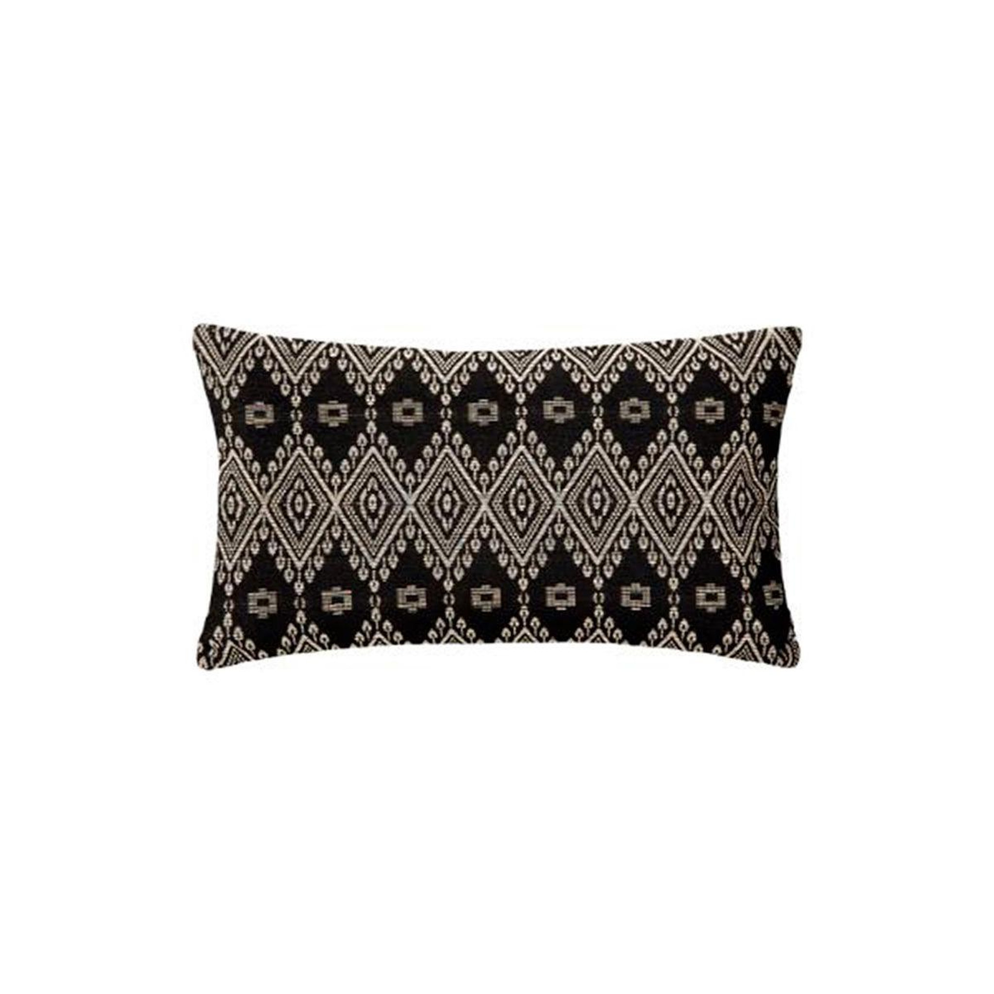 Voir la diapositive 1 : ATMOSPHERA Coussin déco  jacquard shine  39x59cm noir