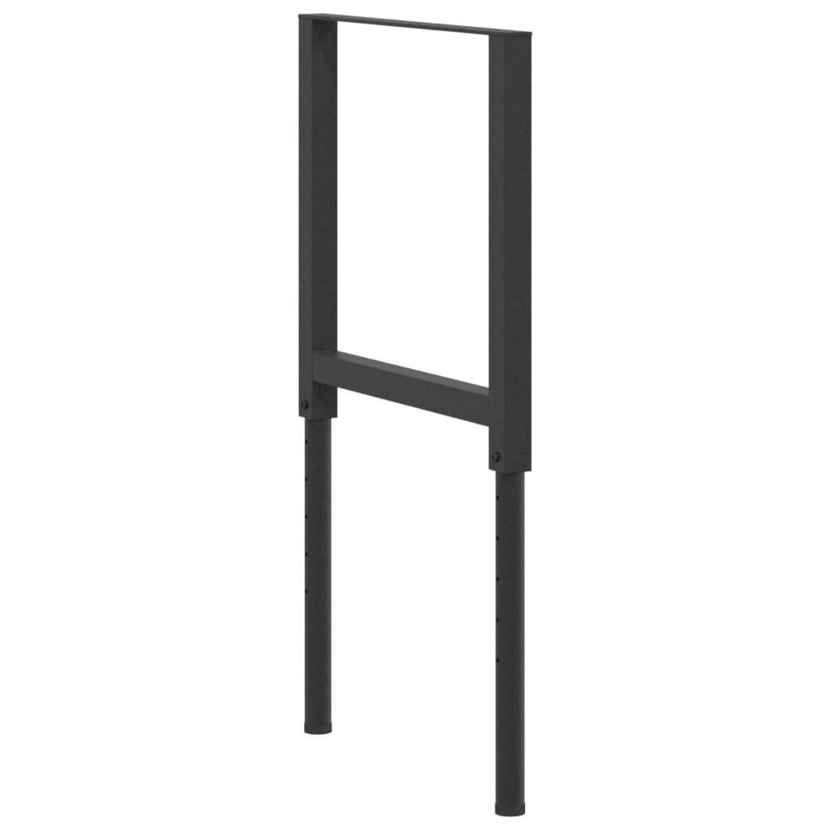 VIDAXL Cadres d'etabli reglables 2 pcs Metal 55x(69-95,5) cm Noir