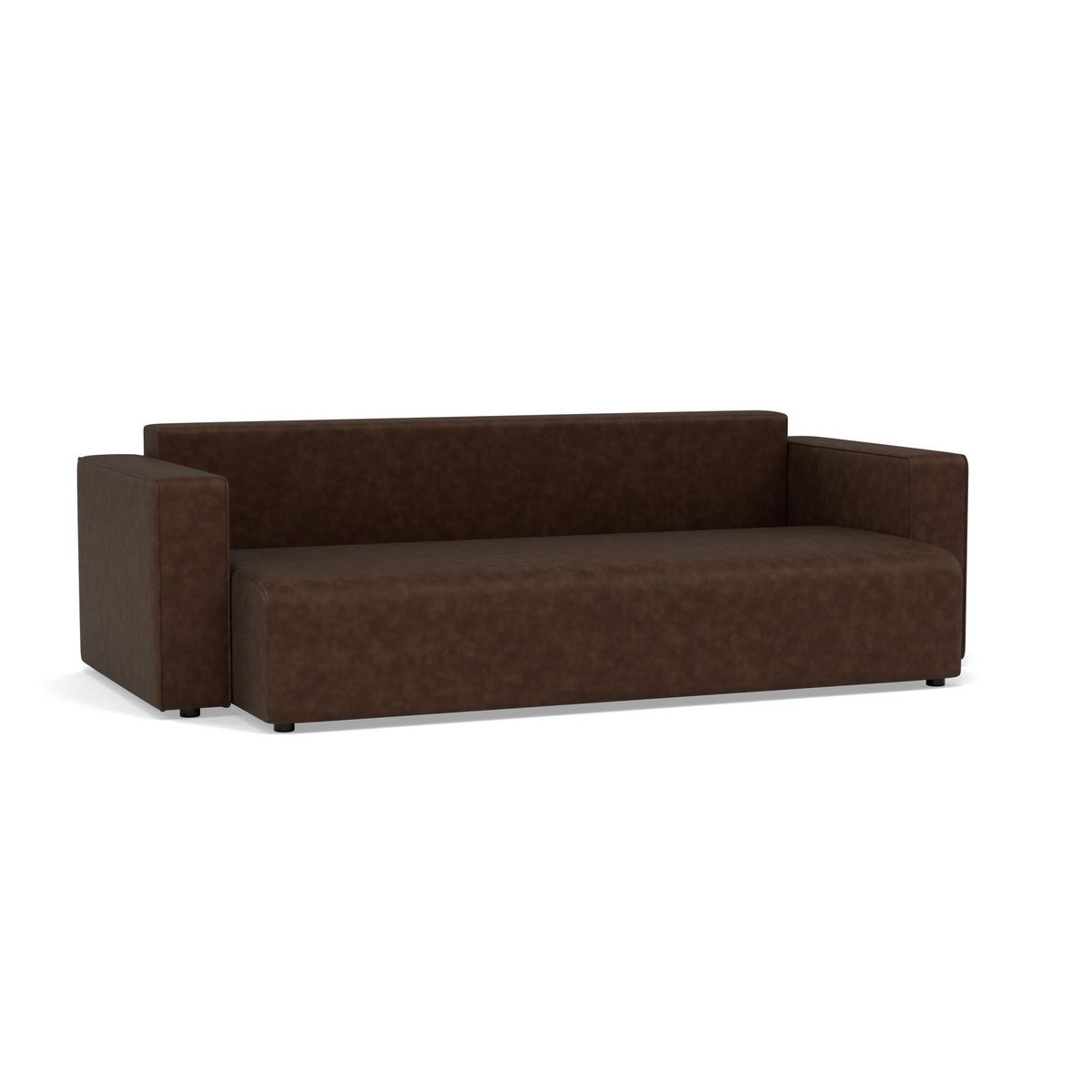BEST MOBILIER Topaze - canapé droit 3 places convertible avec coffre en simili
