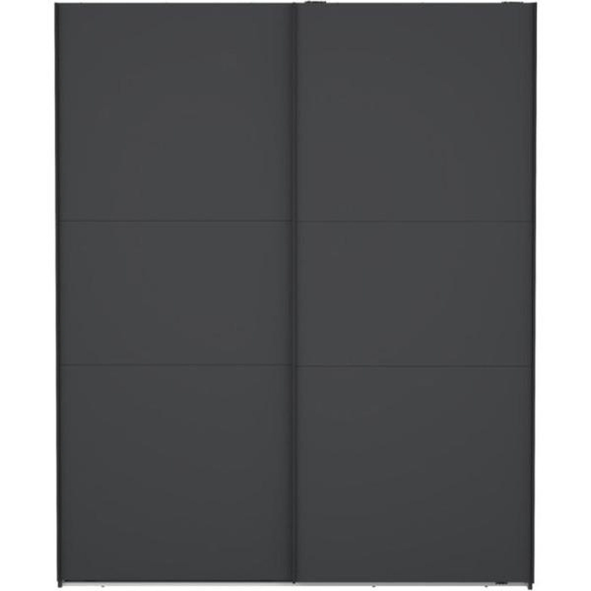 Voir la diapositive 4 : MARKET24 Armoire de chambre - como - gris mat - 2 portes coulissantes - 178,5 x 66,6 x 220,4 cm