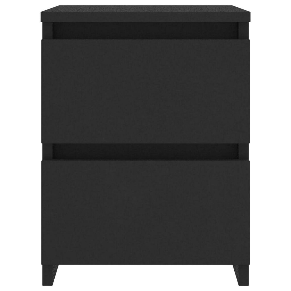 VIDAXL Tables de chevet 2 pcs Noir 30x30x40 cm Bois d'ingenierie