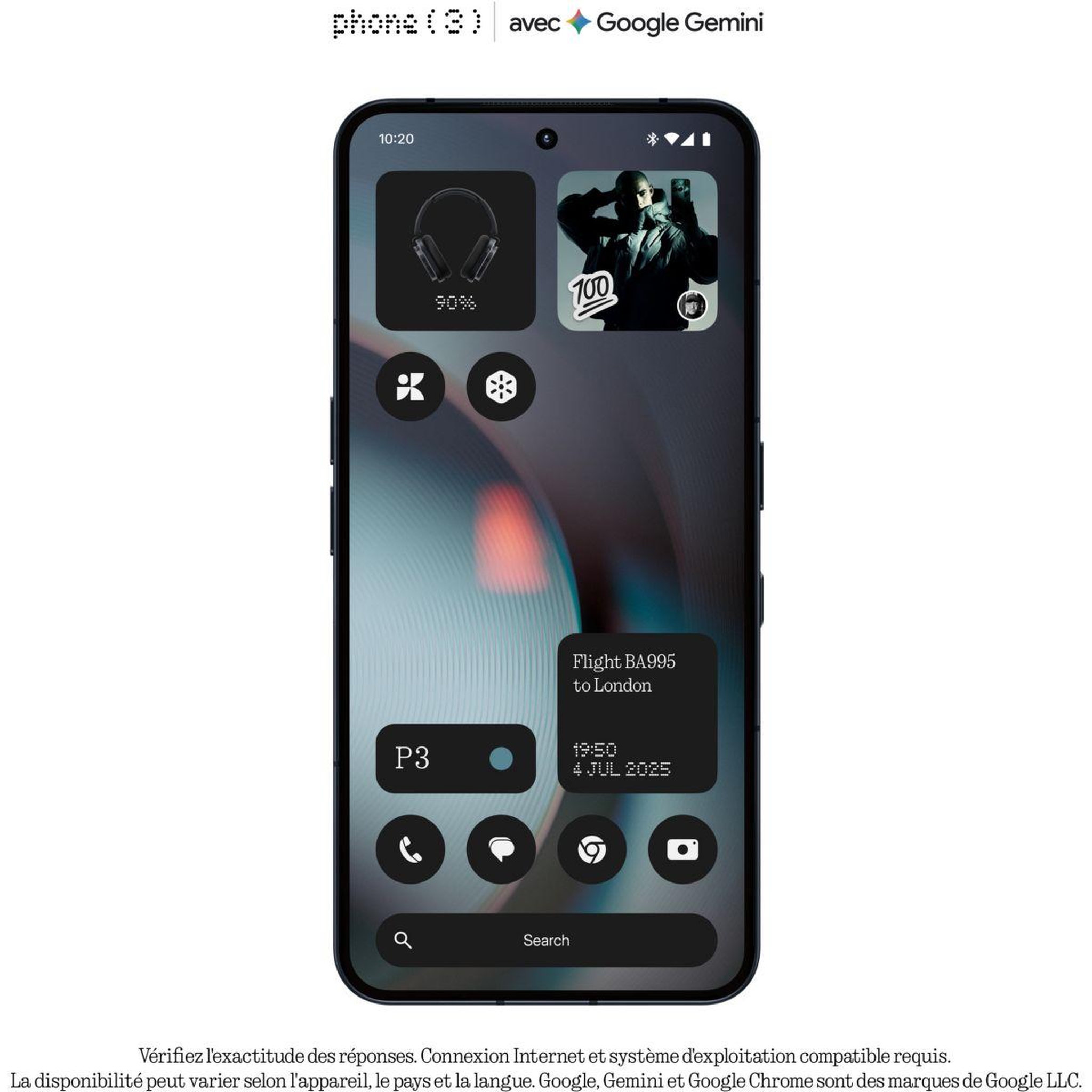 Voir la diapositive 3 : NOTHING Smartphone Phone 3 Noir 256Go 5G