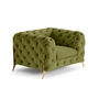 Voir la diapositive 2 : LISA DESIGN Camden - fauteuil chesterfield en velours - pieds en métal doré