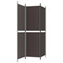 Voir la diapositive 5 : VIDAXL Cloison de separation 3 panneaux Marron 150x180 cm Tissu