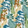Voir la diapositive 2 : Noordwand Noordwand Papier peint Good Vibes Big Leaves Bleu et vert
