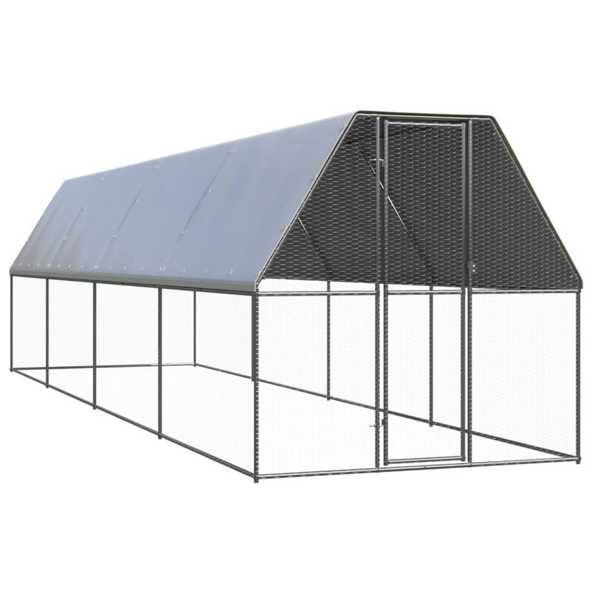 VIDAXL Poulailler d'exterieur 2x8x2 m Acier galvanise