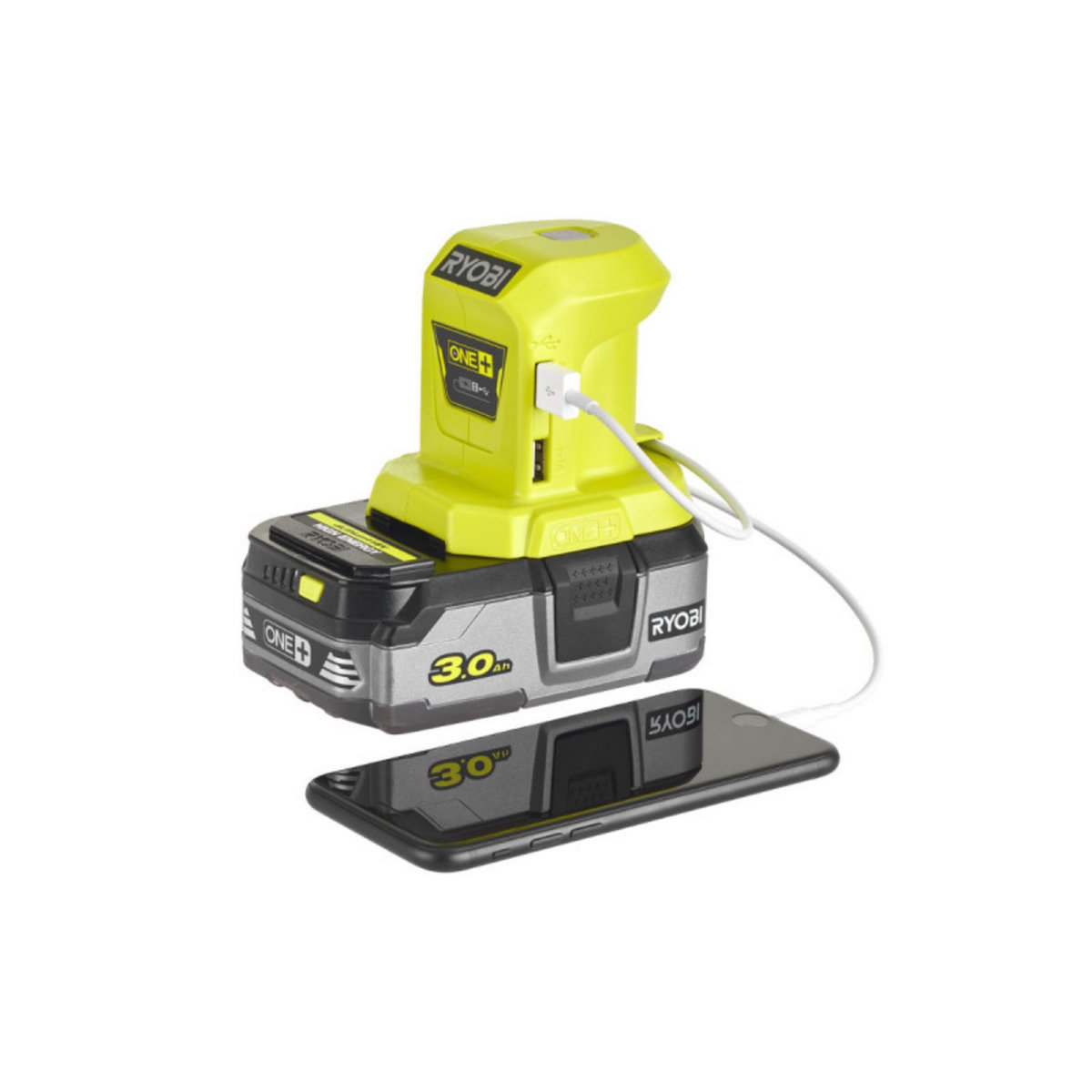 Ryobi Chargeur USB RYOBI 18V One+ - 2 ports USB - R18USB-0
