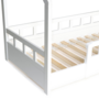 Voir la diapositive 5 : ID MARKET Lit cabane enfant 80 x 160 CM NEREE blanc avec sommier et barrières