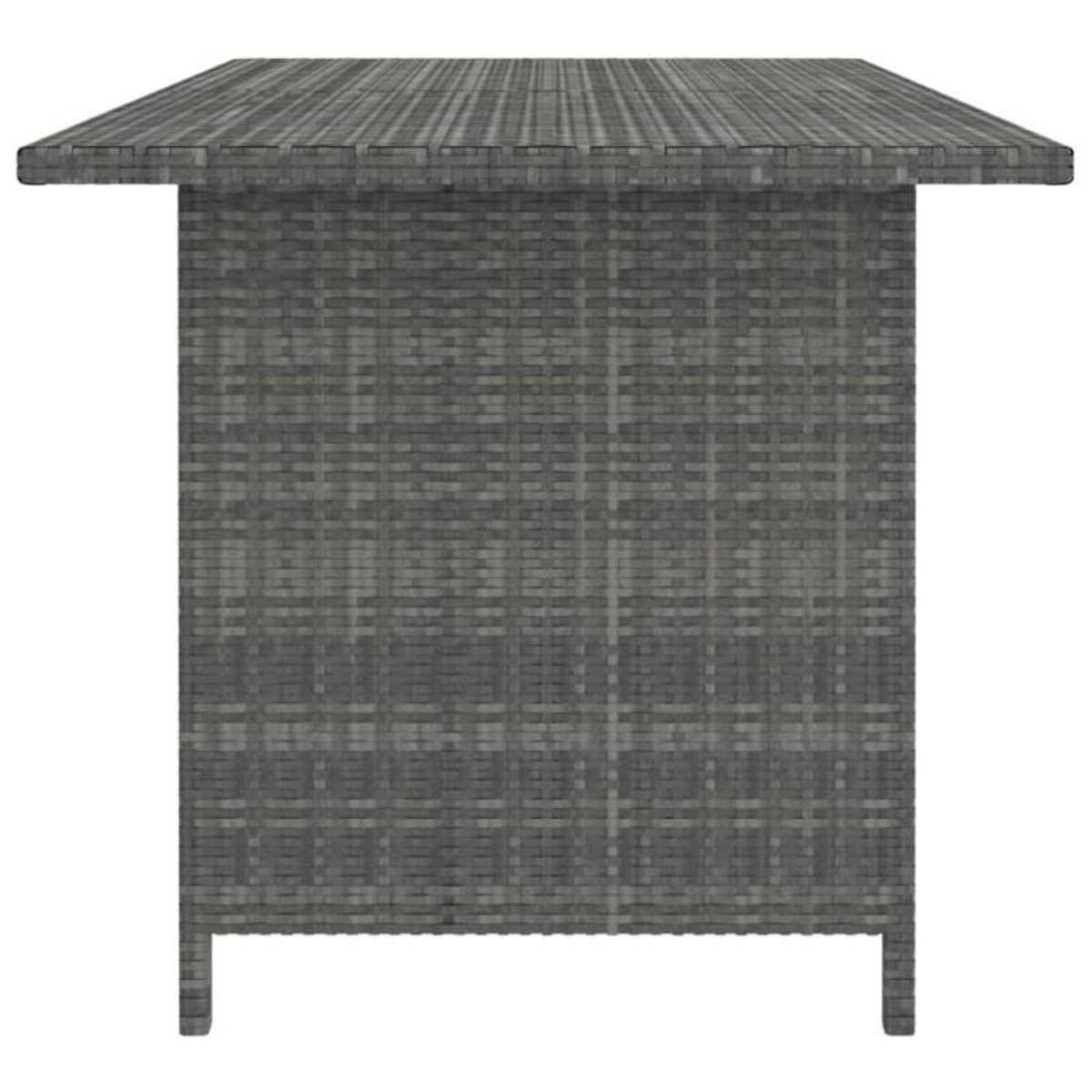 VIDAXL Salon de jardin 9 pcs avec coussins Résine tressée Gris