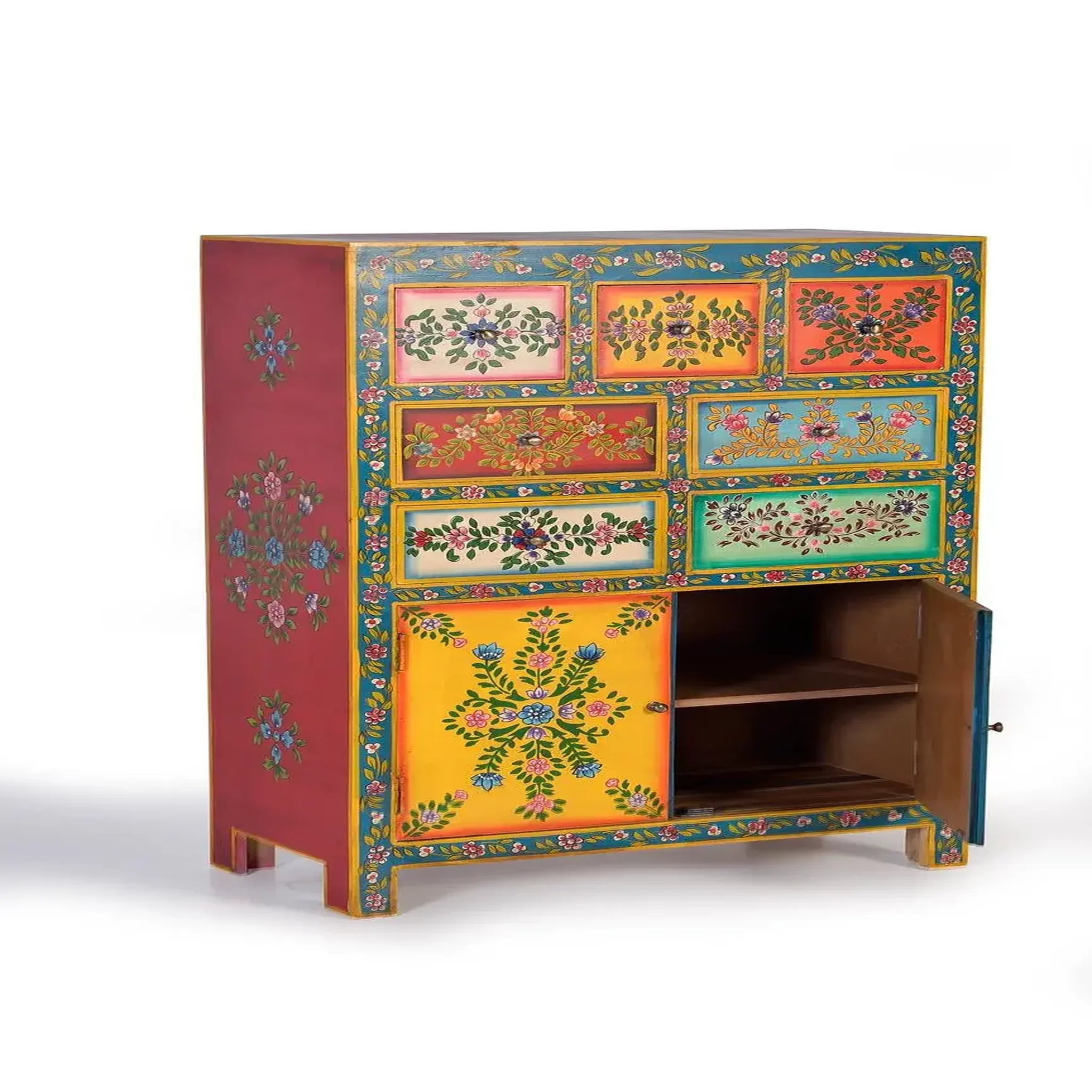 Voir la diapositive 2 : GINER Y COLOMER SL Commode en bois de manguier 80 cm style ethnique