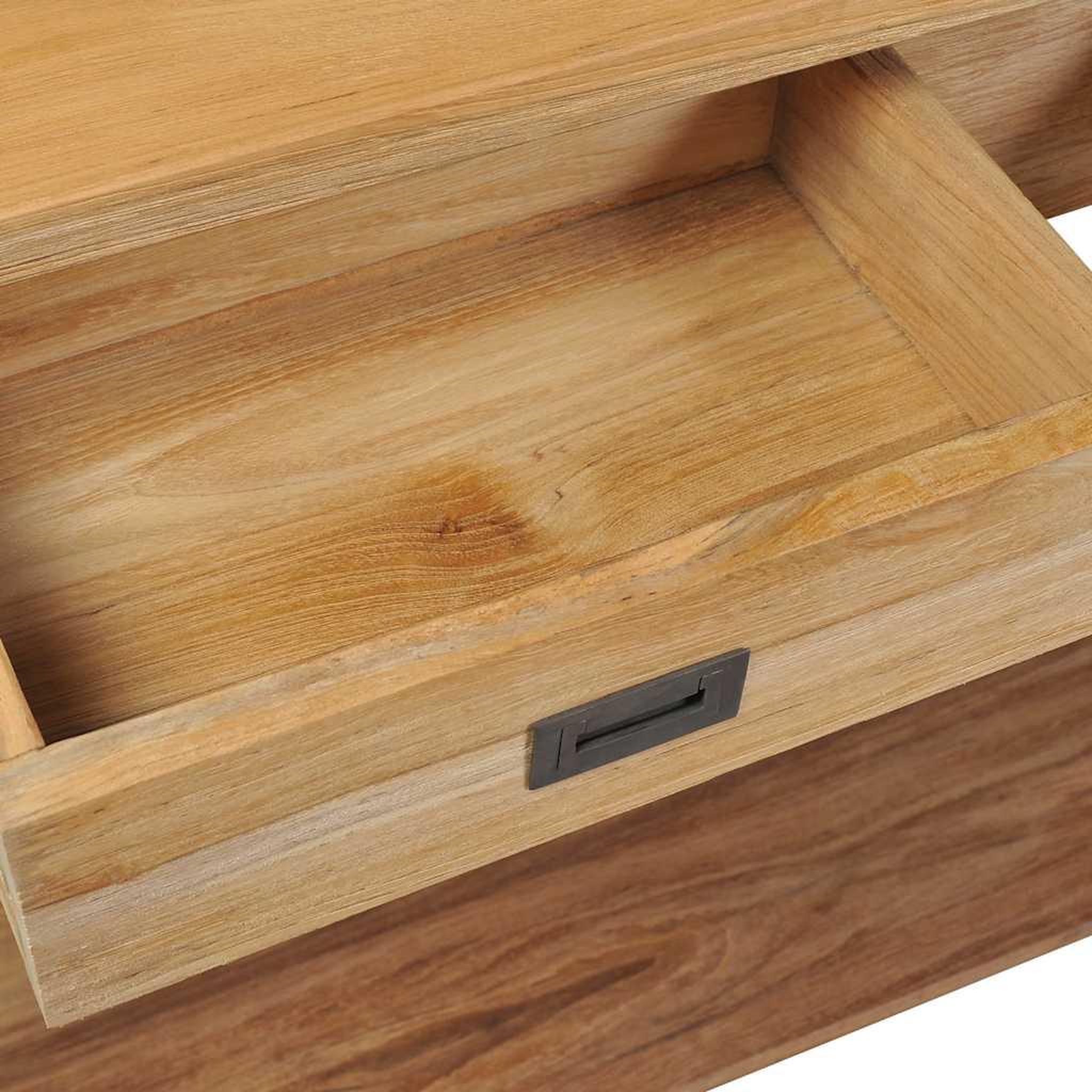 Voir la diapositive 4 : VIDAXL Table console teck massif 120x30x80 cm