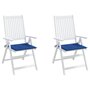 Voir la diapositive 4 : VIDAXL Coussins de chaise de jardin lot de 2 bleu royal 50x50x4 cm