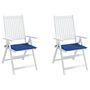 Voir la diapositive 4 : VIDAXL Coussins de chaise de jardin lot de 2 bleu royal 50x50x4 cm