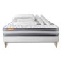 Voir la diapositive 2 : SEPTNUITS PACK matelas + sommier kit blanc Memo Plus Mémoire de forme + 2 oreillers + couette