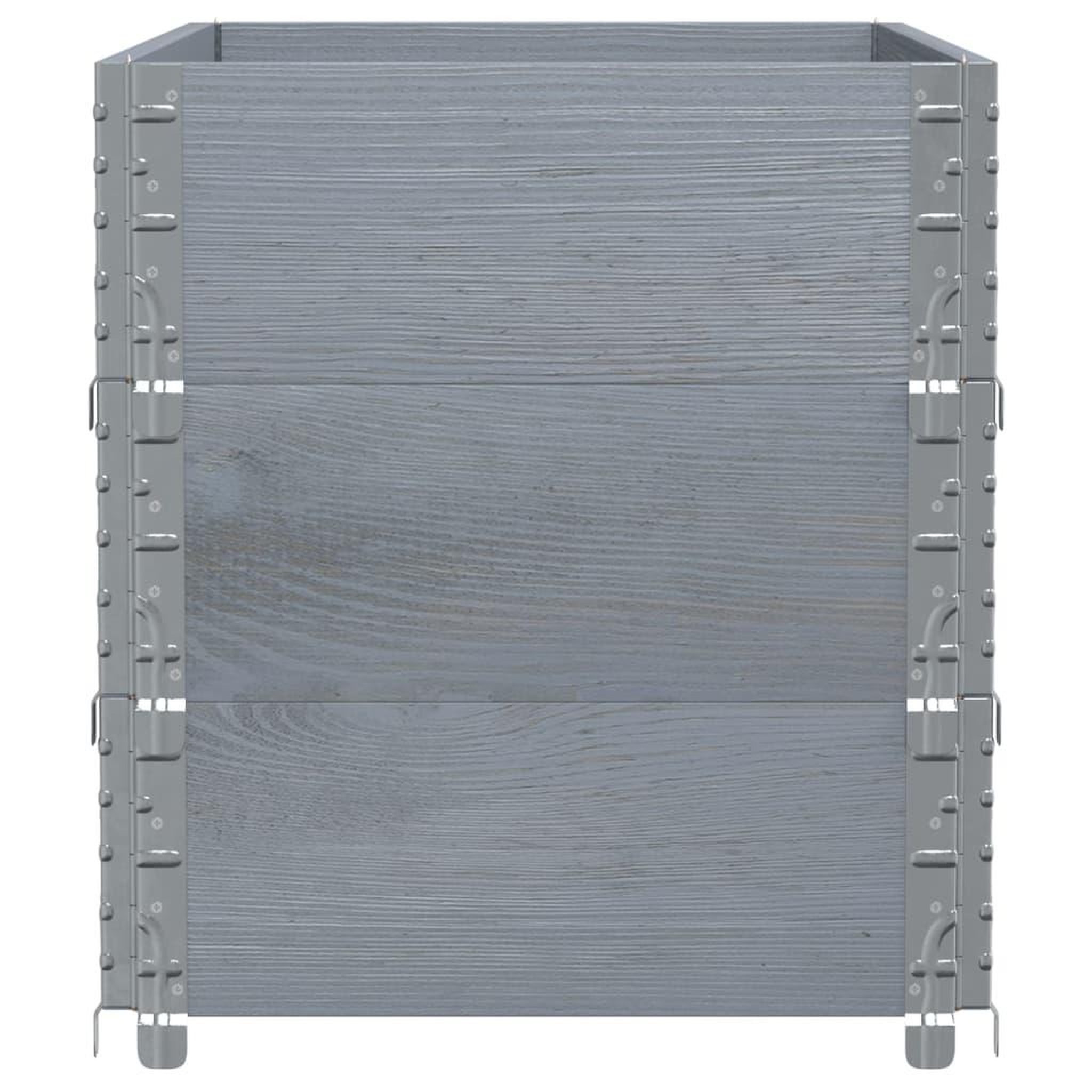 Voir la diapositive 4 : VIDAXL Jardiniere gris 100x50 cm bois massif de pin