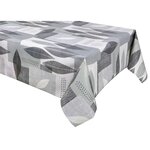 HABITABLE Nappe en toile cirée rectangulaire Opus - 140 x 200 cm - Gris